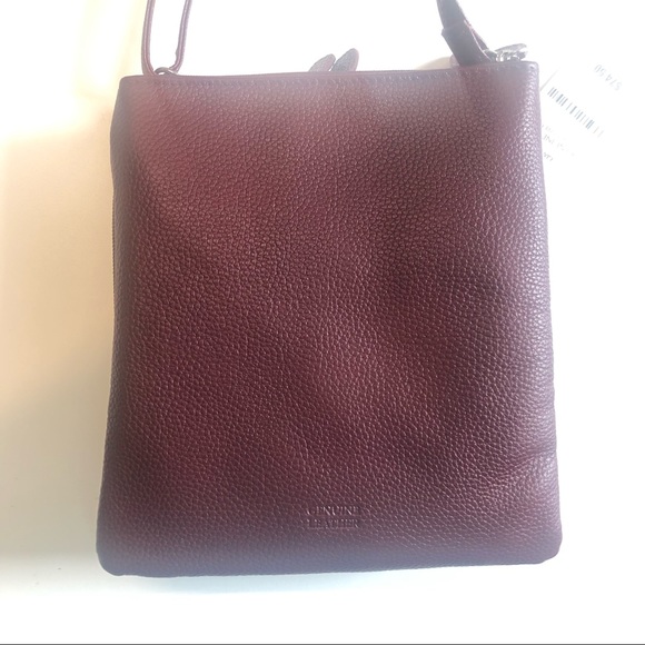 Giani Bernini Wine Deep Purple Softy Core Crossbody Bag, NWT! - Picture 10 of 10